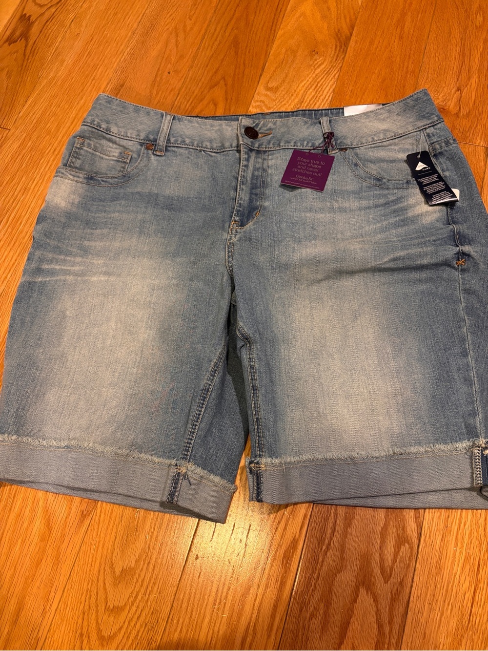 Lane Bryant Light Blue Denim Bermuda Shorts